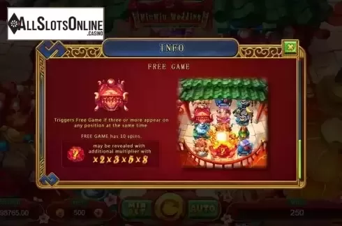 Free Spins feature screen