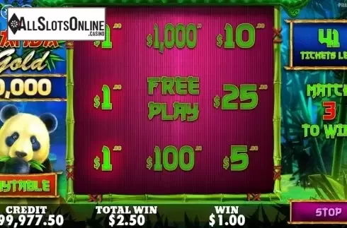 Win Screen 3. Panda Gold Scratchcard from Pragmatic Play