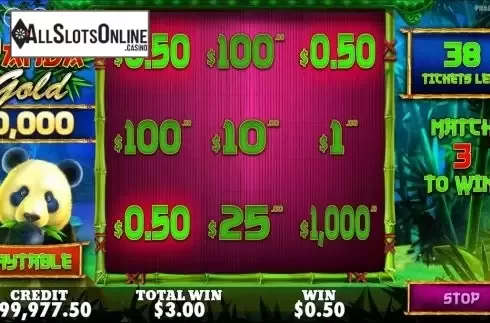 Win Screen 4. Panda Gold Scratchcard from Pragmatic Play