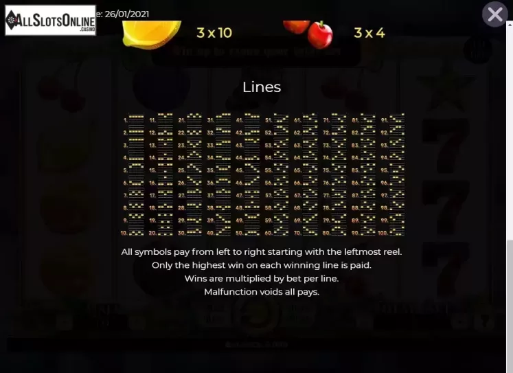 PayLines Screen