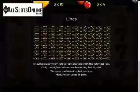 PayLines Screen