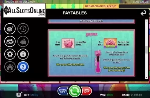 Features 1. Piggy Bank Deluxe from Betsson Group