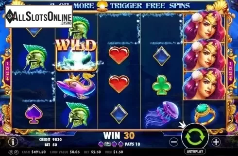 Screen 4. Queen of Atlantis from Pragmatic Play