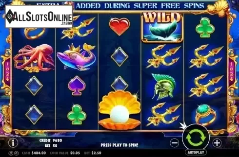 Screen 2. Queen of Atlantis from Pragmatic Play