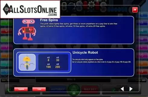 Screen4. Roboslots from 1X2gaming