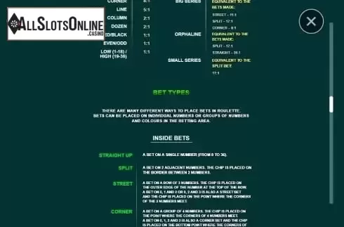 Paytable 3