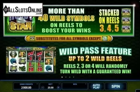 Screen2. Rugby Star from Microgaming