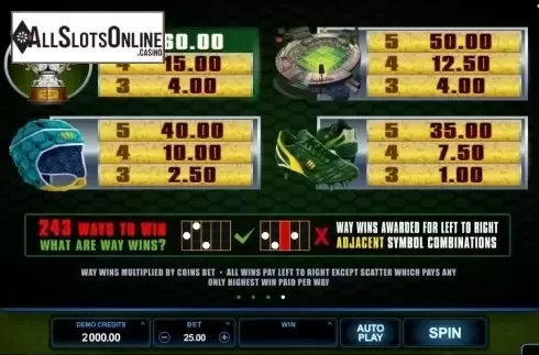 Screen5. Rugby Star from Microgaming