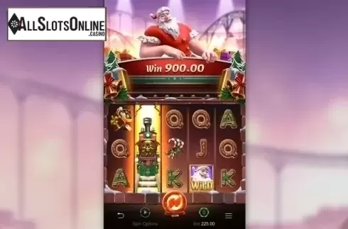 Win Screen. Santa’s Gift Rush from PG Soft