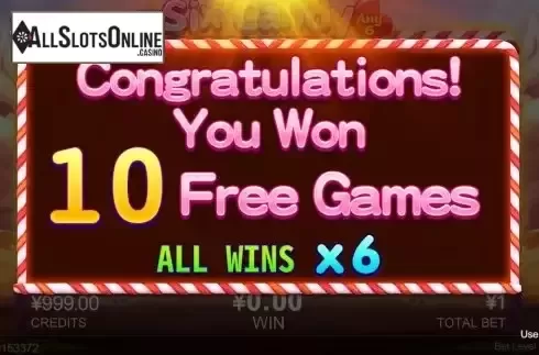 Free Spins Win Screen 2