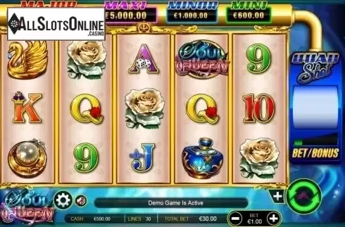 Reels screen. Soul Queen Quad Shot from Ainsworth