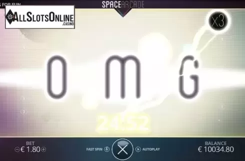 Big win presentation. Space Arcade (Nolimitcity) from Nolimit City