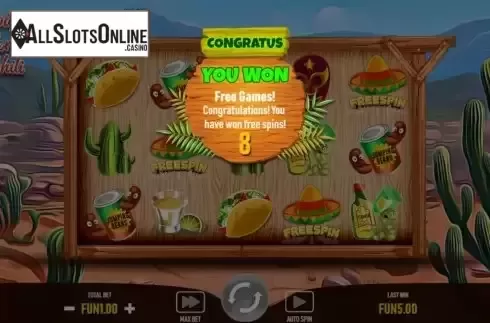 Free Spins screen