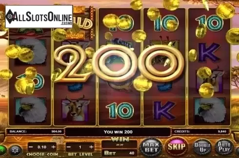 Wild Win screen. Stampede (Betsoft) from Betsoft