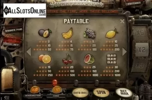 Screen2. Steam Punk Luck from SkillOnNet