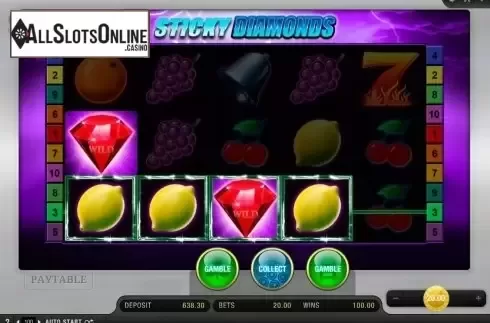 Screen5. Sticky Diamonds from Gamomat