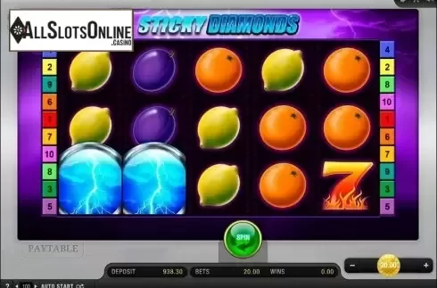 Screen3. Sticky Diamonds from Gamomat