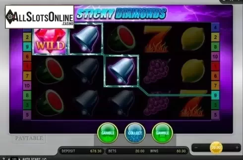 Screen4. Sticky Diamonds from Gamomat
