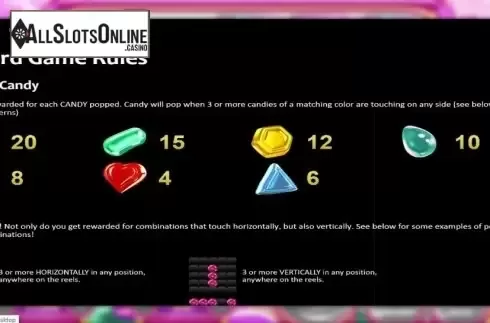 Paytable. Sweet Treats (Nucleus Gaming) from Nucleus Gaming