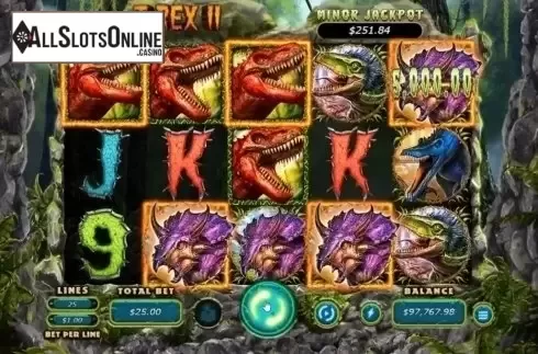 Win Screen. T-Rex 2 from RTG