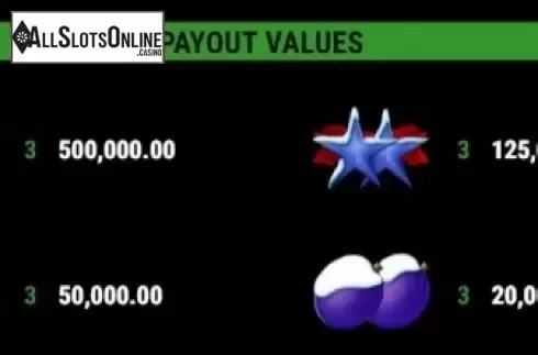Paytable 1. Take 5 Christmas Edition from Gamomat