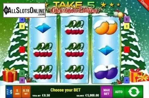 Reel Screen. Take 5 Christmas Edition from Gamomat