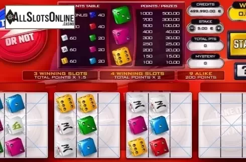 Game Screen 2. Take It Or Not Dice from GAMING1