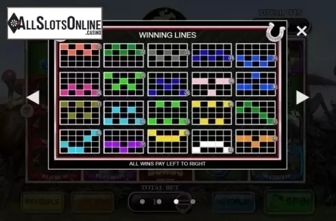 Paytable 3. The Grand National Race of Champions from Inspired Gaming