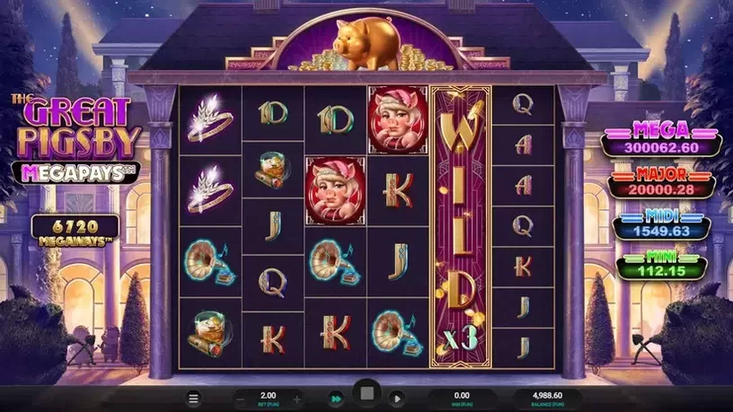 The Great Pigsby Megapays slot screenshot 2