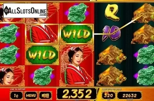 Wild Win screen. Treasures of the East from Incredible Technologies
