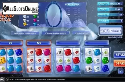 Win Screen 3. Valko Dice from GAMING1