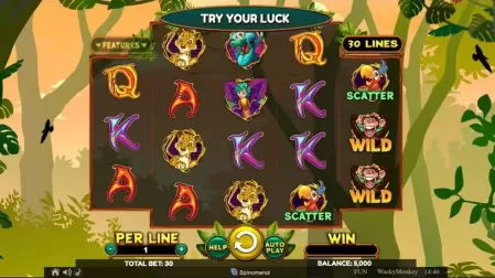 Wacky Monkey slot screenshot 1