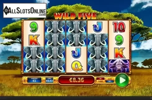 Win Screen. Wild Five from Skywind Group