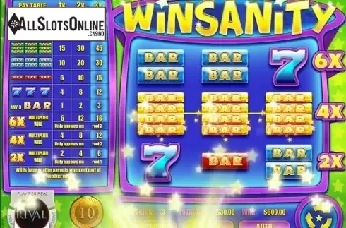 Win Screen 4. Winsanity from Rival Gaming
