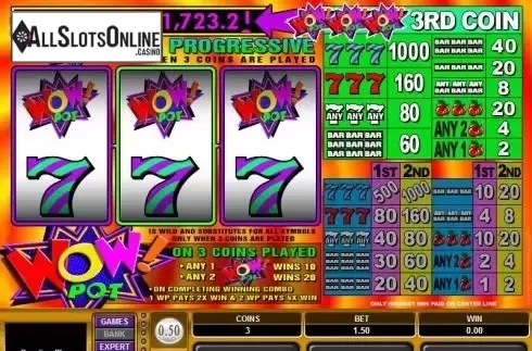 Screen 1. Wow Pot from Microgaming
