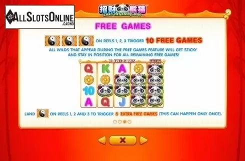 Paytable 3. Zhao Cai Xiong Mao from Skywind Group