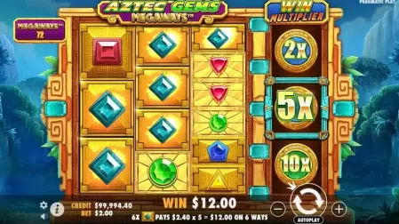 Aztec Gems Megaways slot screenshot 2