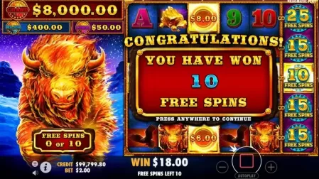 Fire Stampede slot screenshot 3
