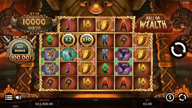 Hall of Wealth slot screenshot 