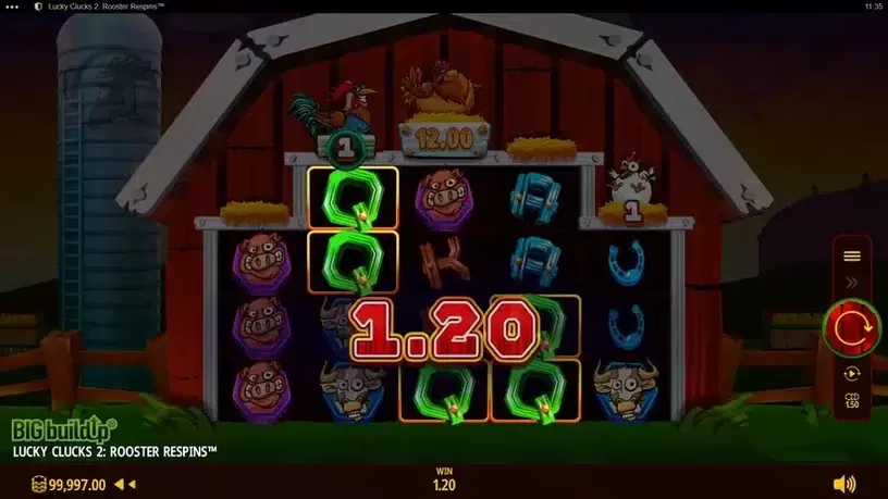 Lucky Clucks 2 Rooster Respins slot screenshot