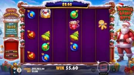 Santa's Great Gifts slot screenshot 2