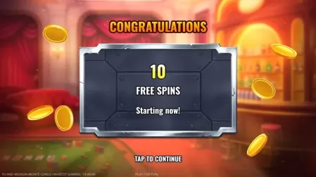 Tessa Hunt and the Mission Monte Carlo slot screenshot 2