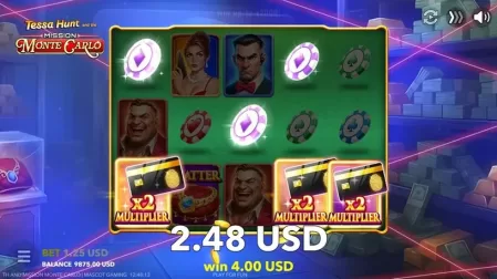 Tessa Hunt and the Mission Monte Carlo slot screenshot 3