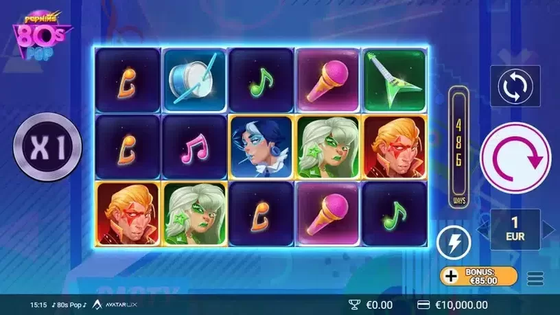 80sPop slot screenshot 1