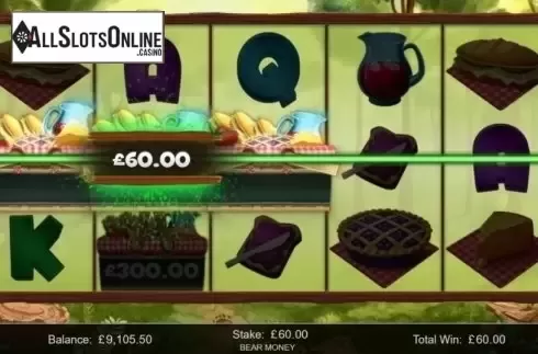 Win Screen. Bear Money from Inspired Gaming