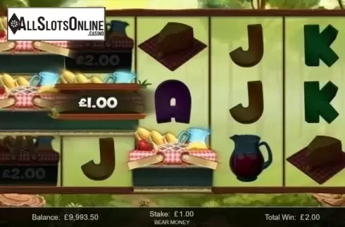 Win Screen. Bear Money from Inspired Gaming