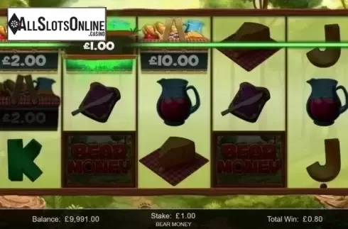 Win Screen. Bear Money from Inspired Gaming