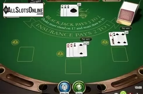 Game Screen. Blackjack Professional Series High Limit from NetEnt