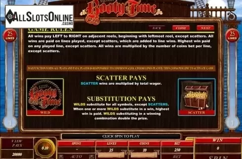 Screen2. Booty Time from Microgaming