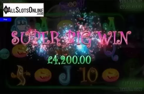 Super big win screen. Bounty Haunters from Games Warehouse